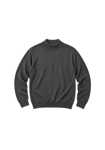 Battalmoda Erkek Büyük Beden Füme Yarım Balıkçı Pamuklu Kazak 3xl-4xl-5xl-6xl