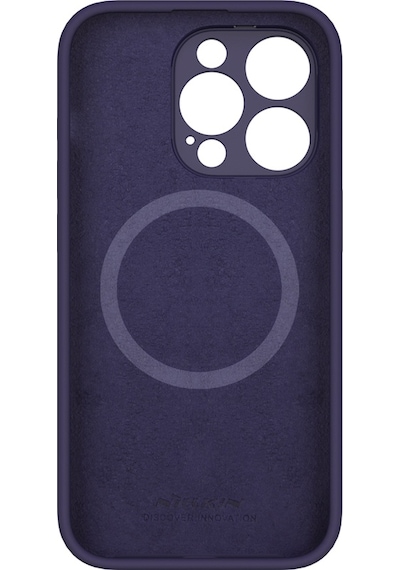 Nillkin Apple Uyumlu iPhone 15 Pro Stand Özellikli Lens Koruyuculu Lansman Kılıf Derin Mor