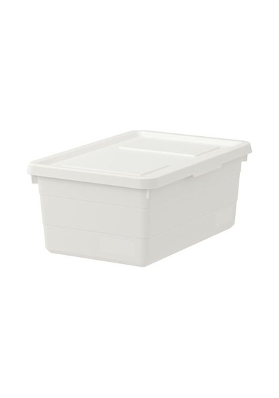 Ikea Sockerbıt Kapaklı Kutu, Beyaz, 38x25x15 Cm