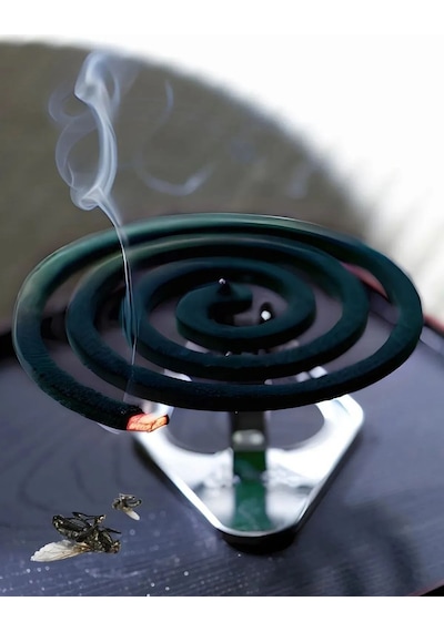 10 Lu Doğal Esansı Sineksavar Set Yavaş Yanan, İç İçe Geçmeli Spiral Tütsü Etkili Koruma Dış Mekan