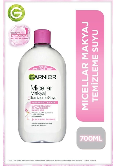 Micellar Makyaj Temizleme Suyu 700ml, 24 Saat Nemlendirme, Hassas Ciltler İçin, Vegan & Cruelty Free 3600541938533-11403