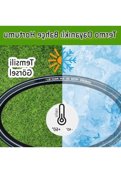 25 Metre 3 Katlı Dayanıklı Bahçe Hortumu - 12.5 Mm