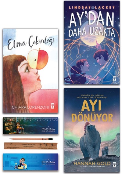 Genç Timaş Elma Çekirdeği - Ay Dan Daha Uzakta - Ayı Dönüyor Set 3 Kitap