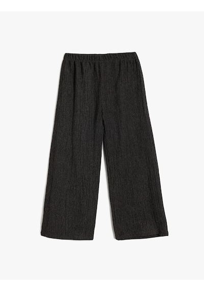 Koton Bol Paça Pantolon Beli Lastikli Antrasit 5wkg40193ak Antrasit