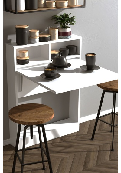 Decormet Bracked Çok Fonksiyonlu Masa Beyaz beyaz