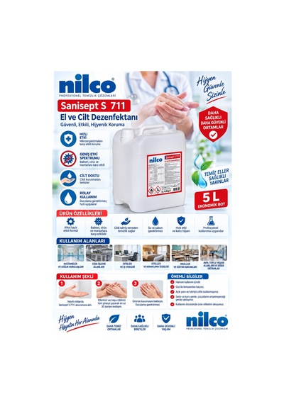 Nilco Sanisept S711 El Dezenfektanı 5 Lt