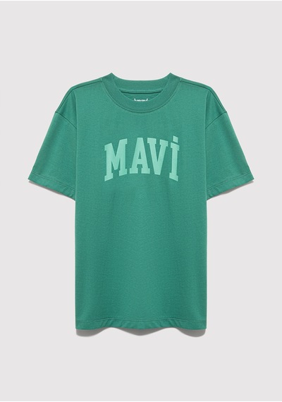 Mavi - Mavi Baskılı Yeşil Tişört 6610484-71697 Yeşil