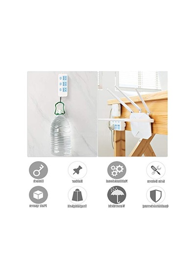 Kendinden Yapışkanlı Çok Amaçlı Şeffaf Kancalar, Mutfak Ve Banyo İçin Uygun 50cm