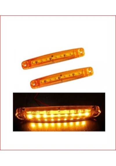 10 Adet 9 Ledli Parmak Led Lamba Sarı