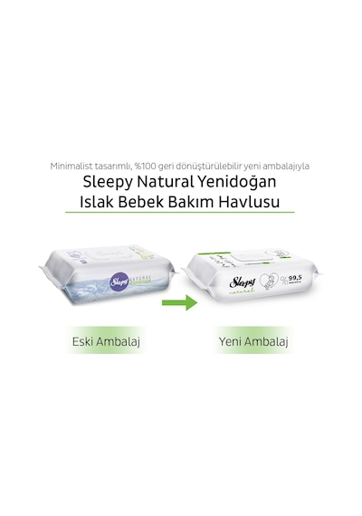 Sleepy Natural Yenidoğan Islak Bebek Bakım Havlusu 6 X 60'Lı