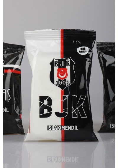 "dekomus Cep Defteri Hediyeli" Lisanslı Beşiktaş "tekli" Islak Mendil 15 Yaprak