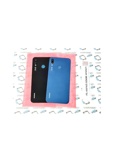 Tkgz P20 Lite Arka Pil Batarya Kapağı (Cam Kapak Kamera Lensi) (275869812) Pembe