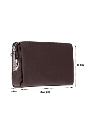 Bloominbag Forte Wrist Espresso Roast Unisex Kilitli Clutch Çanta Kahverengi