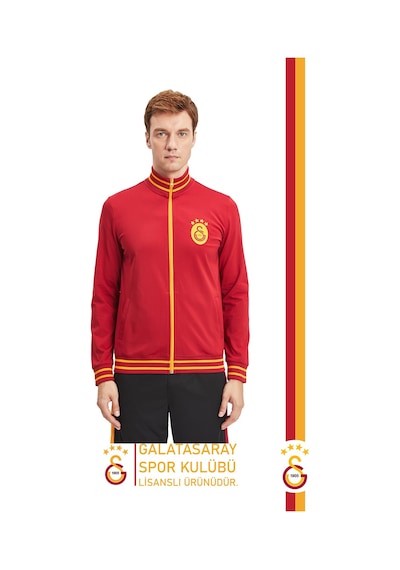 Gsstore Galatasaray Lisanslı Dik Yaka Fermuarlı Erkek Sweat Kırmızı