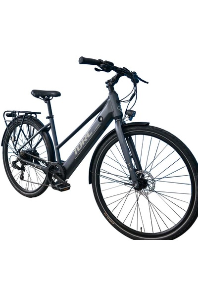 Torc T 4 W 7-v Hd Elektrikli Bayan Şehir Bisikleti - 46 Cm Füme-gri
