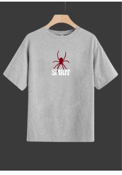 Kozia Outdoors Malkoçbey Spırınt Baskılı Overisze Unisex Basic T-shirt Gri