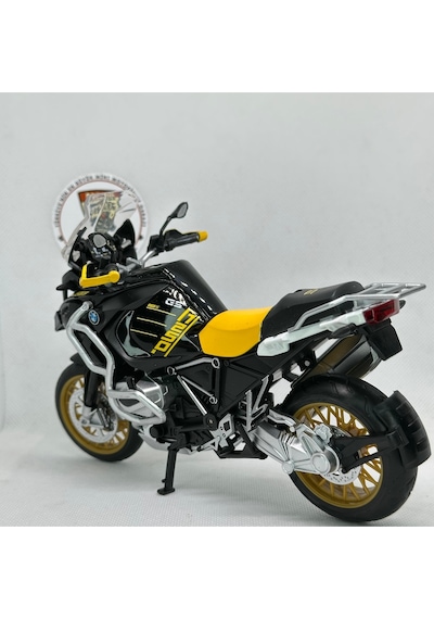 Bmw R1250 Gs 1:12 Diecast Maket Motor Sarı Siyah Metal Model Motosiklet
