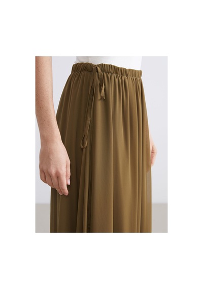 Lc Waikiki Alıta Cıty Farkıyla Lcw Modest Haki Düz Uzun Kadın Etek Haki - 931504791 Haki