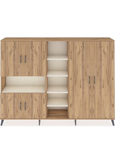 Arges Dolap 13 Raflı 6 Kapaklı 220x30x163 Çam-çam/aytaşı Çam-çam/aytaşı