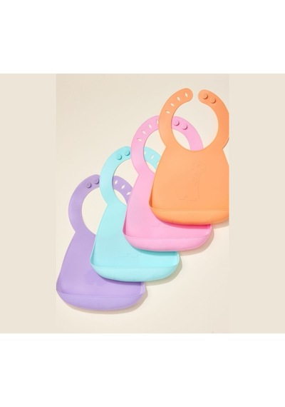 Wee Baby Prime Silikon Mama Önlüğü Kod-927 - Pembe Pembe