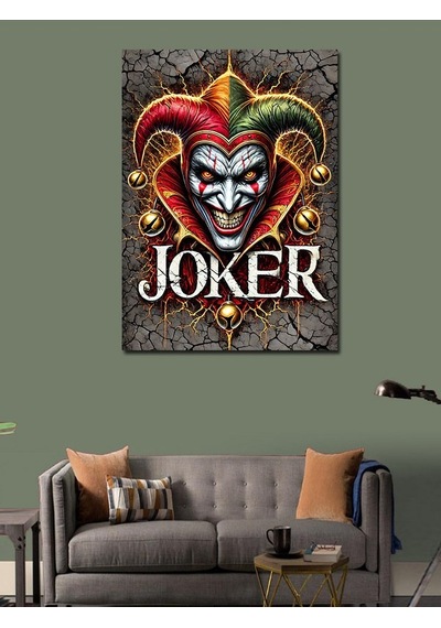 Kanvas Tablo Joker Maskesi Ve Gülüş 70cmx100cm