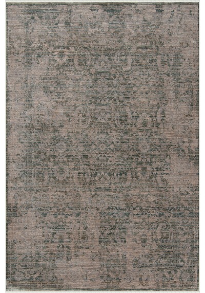 Dekorenti Otantik 2614 Yeşil Halı Eskitme Görünümlü Vintage Salon Halı
