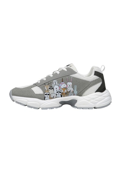 Kadın Vegan Gri Sneakers - Omg So Cute Tasarım Çok Renkli