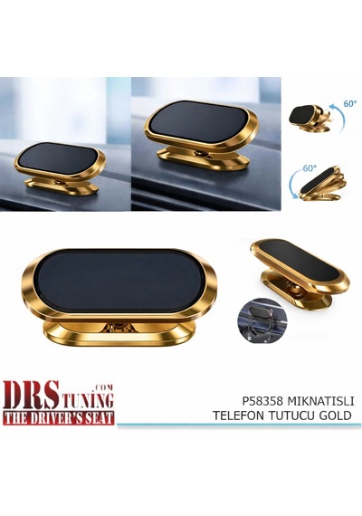Universal Oto Telefon Tutacağı Mıknatıslı Gold Çok Renkli