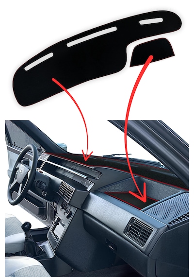 Fiat Tipo Tempra Ön Göğüs Uyumlu Torpido Kaplama Koruma Halısı Dijital Gösterge Siyah