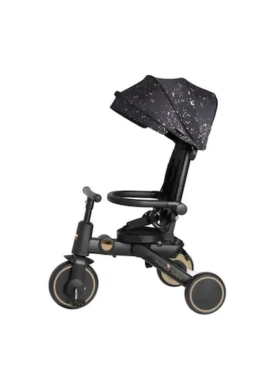 Merkür Bebe 9in1 Hawk Çift Yönlü Katlanabilir Yatabilir Ayak Destekli Üç Tekerlekli Bebek Ve Çocuk Bisikleti Seti Premium Gold Siyah - Sarı