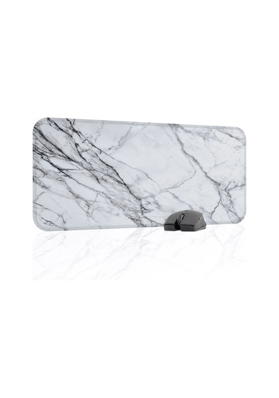 Beyaz Mermer Kaymaz Dikişli Kauçuk Oyuncu Mousepad V3 - 70x30 Xl Gaming Mouse Pad Fare Altlığı