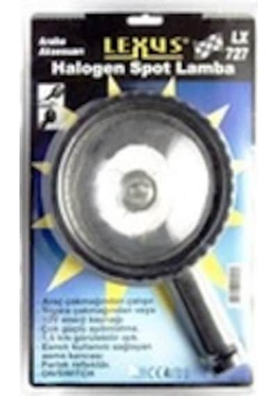Spot Fener Lx-727 Halojen Araçtan Kullanılan Güçlü Aydınlatma Siyah