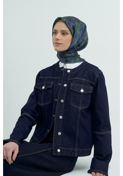 Armine Saf İpek Sura Eşarp-2026 İlkbahar-yaz- 954100d Yeşil-Mavi
