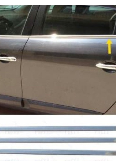 Renault Fluence 2010-2011-2012-2013-2014-2015-2016 Cam Çıtası 4 Parça Paslanmaz Çelik