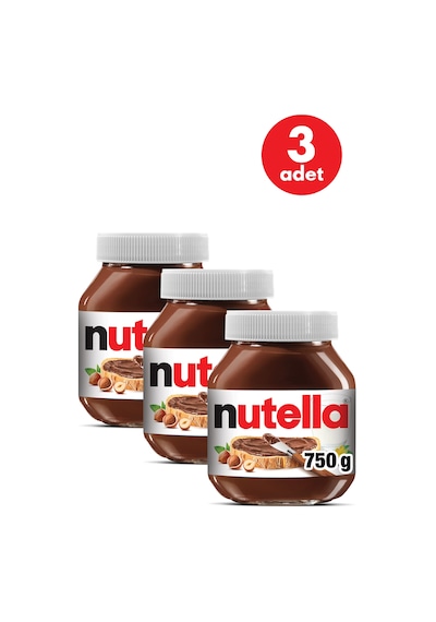 Nutella Kakaolu Fındık Kreması 750 Gr - 3 Adet