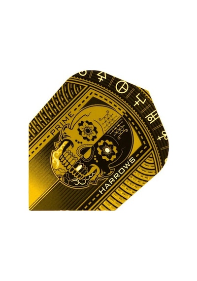 Harrows Prime - Gold Skull Dart Flight