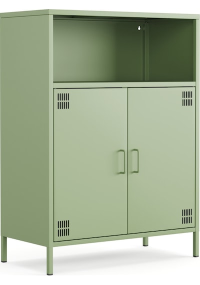 Pera Metal Dolap 2 Kapılı, Açık Raflı 80,50 X 40 X 109,50 Cm - 9 Renk Seçeneği Bulunmaktadır Yeşil