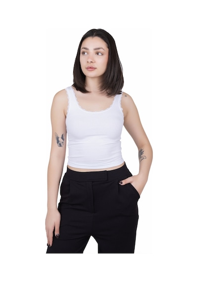 Looksense Kadın Kaşkorse Dantelli Kalın Askılı Crop 4004 Çok Renkli