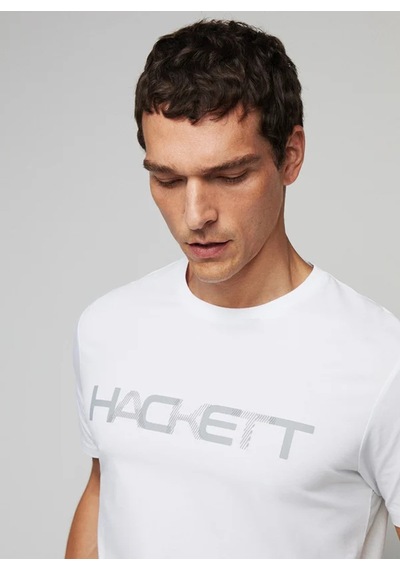 Hackett Beyaz Erkek Pamuklu T-shirt Hm500783