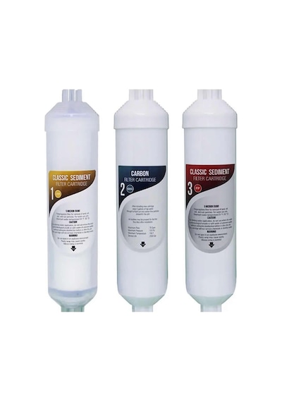 Aqua Bella Kapalı Kasa Su Arıtma Cihazı 12 Inç 3lü Inline Su Arıtma Ön Filtresi