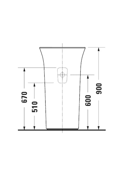 Duravit - Tulip Monoblok Lavabo 50 Cm Beyaz Duvardan Gidere Uygun - 2702500070- Beyaz