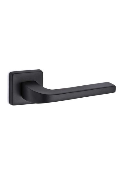 Sese Aysu Modeli Kare Rozetli Oda Kapı Kolu Siyah 200-241r-01-02