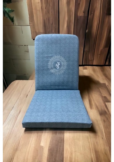 Remege Mandala Baskılı Backjack Meditasyon Sandalyesi Mavi Mv2024