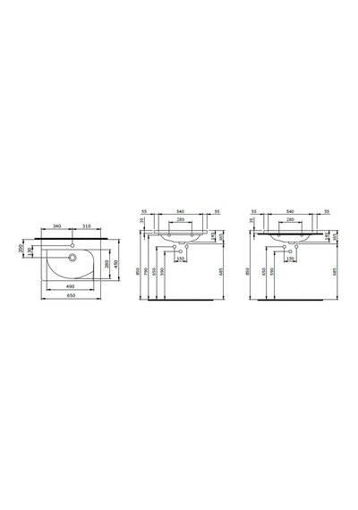 Bocchi Taormina Arch Etajerli Lavabo 65 x 45 CM Mat Yasemin
