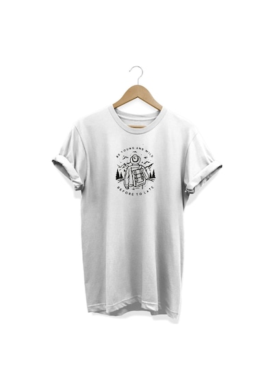Be Young And Wild Baskılı Beyaz T-shirt Beyaz