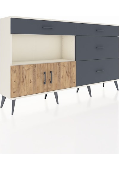 Arges Konsol Tek Raflı 4 Çekmeceli 2 Kapaklı 176x30x99 Aytaşı-çam Aytaşı-çam/antrasit Arges Konsol Tek Raflı 4 Çekmeceli 2 Kapaklı 176x30x99 Aytaşı-çam Aytaşı-çam/antrasit