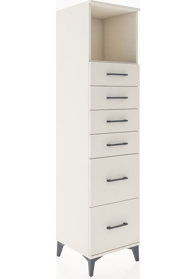 Hyperion Dolap Tek Raflı 6 Çekmeceli 44x44x182 Aytaşı-aytaşı Aytaşı