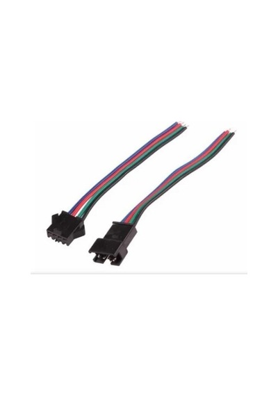 2,5mm Jst Sm 4pin Siyah Seyyar Kablolu Konnektör Dişi Erkek Takım 20cm+20cm - 0,50mm - Çift Taraflı