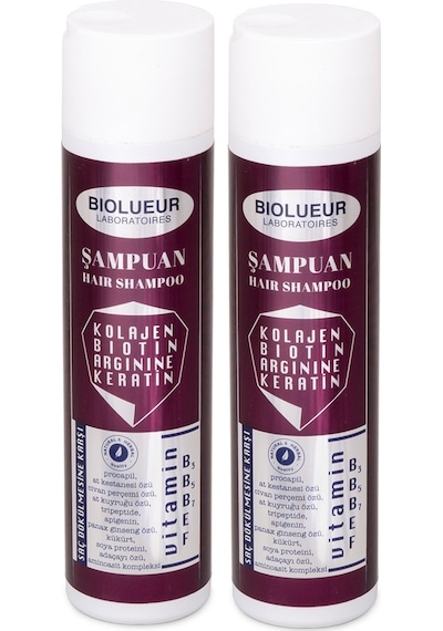 Biolueur Keratin Biotin ve Kolajen Hızlı Saç Uzatan Saç Dökülmesine Karşı Onarıcı Şampuan 2 x 250 ML