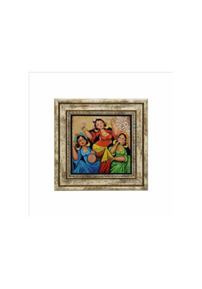 Dans Eden Oryantal Kadınlar Baskılı Taş Tablo 25x25